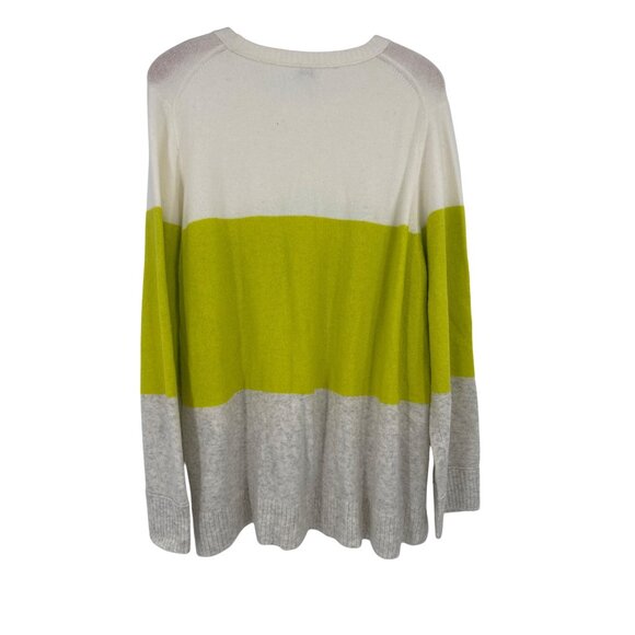 J.Crew Womens Colorblock soft yarn Sweater size 3X plus Wool Blend lime green - Picture 4 of 7